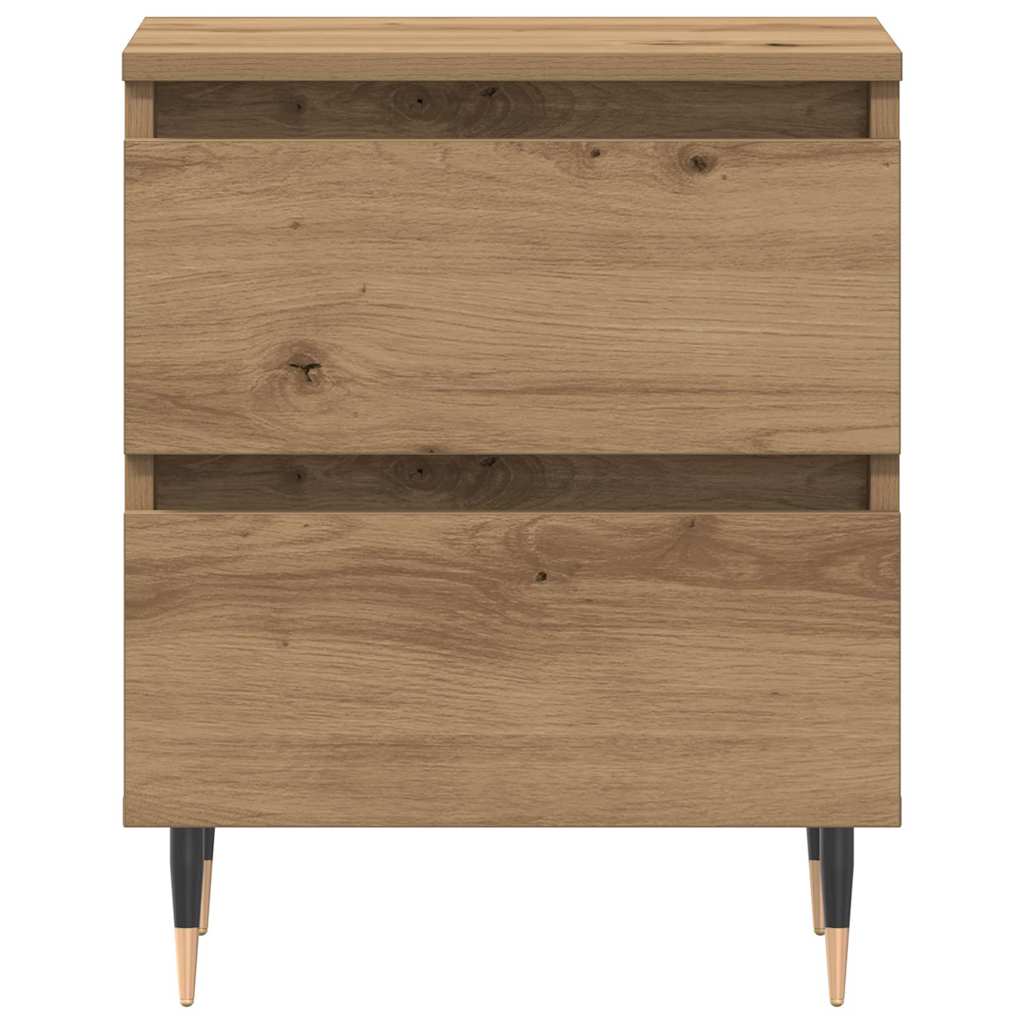 Cabinet de chevet avec tiroir Chêne artisanal 40 x 35 x 50 cm - XIOS