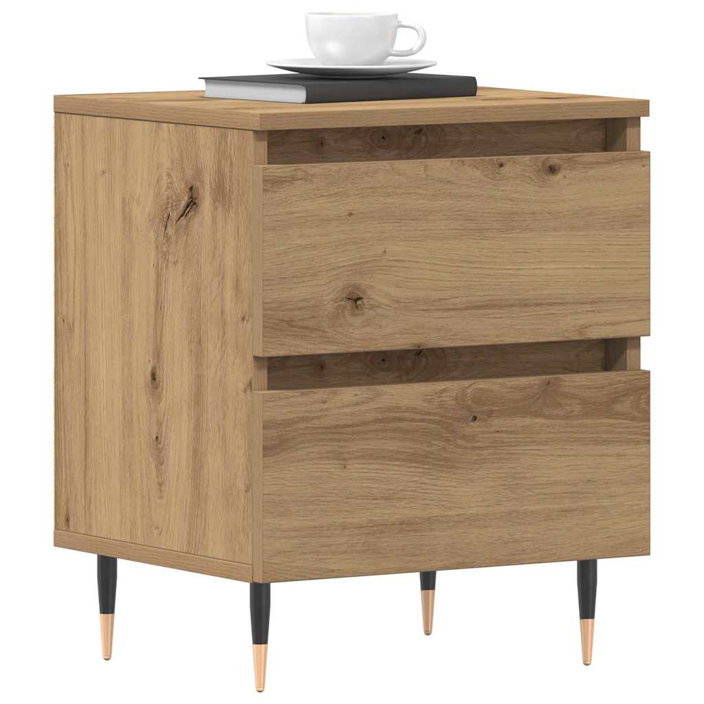 Cabinet de chevet avec tiroir Chêne artisanal 40 x 35 x 50 cm - XIOS
