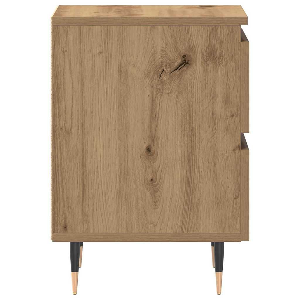 Cabinet de chevet avec tiroir Chêne artisanal 40 x 35 x 50 cm - XIOS