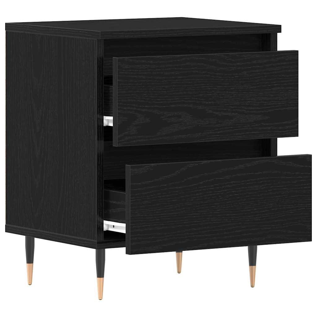 Cabinet de chevet avec tiroir 2 pcs Chêne noir 40 x 35 x 50 cm - XIOS