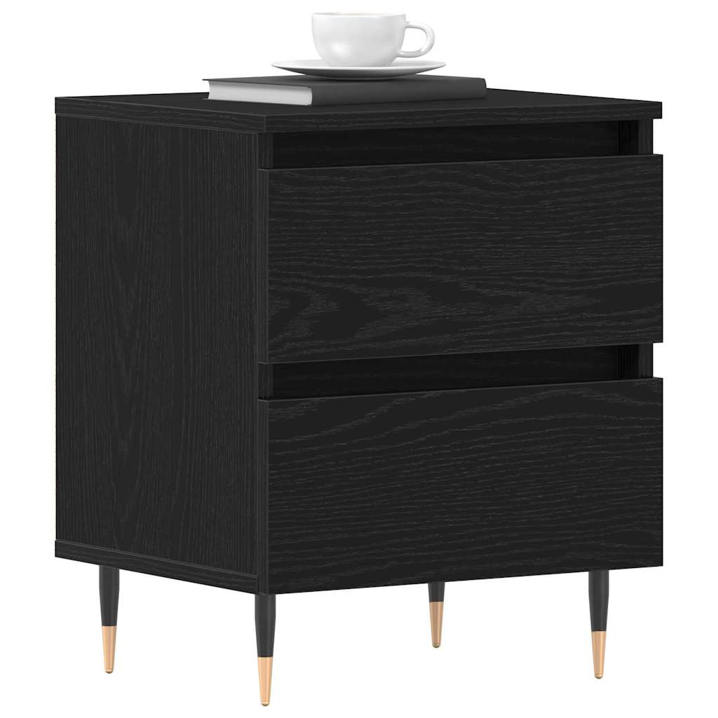 Cabinet de chevet avec tiroir 2 pcs Chêne noir 40 x 35 x 50 cm - XIOS