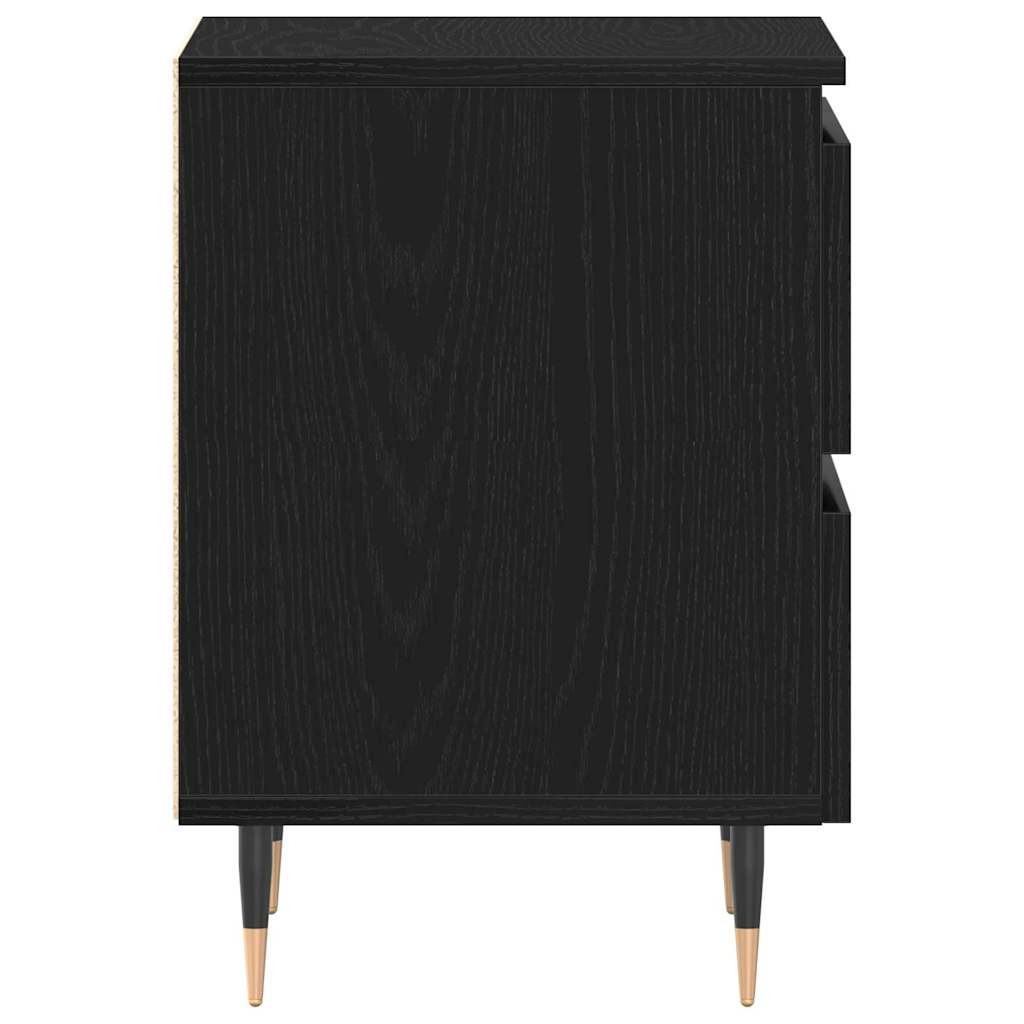 Cabinet de chevet avec tiroir 2 pcs Chêne noir 40 x 35 x 50 cm - XIOS