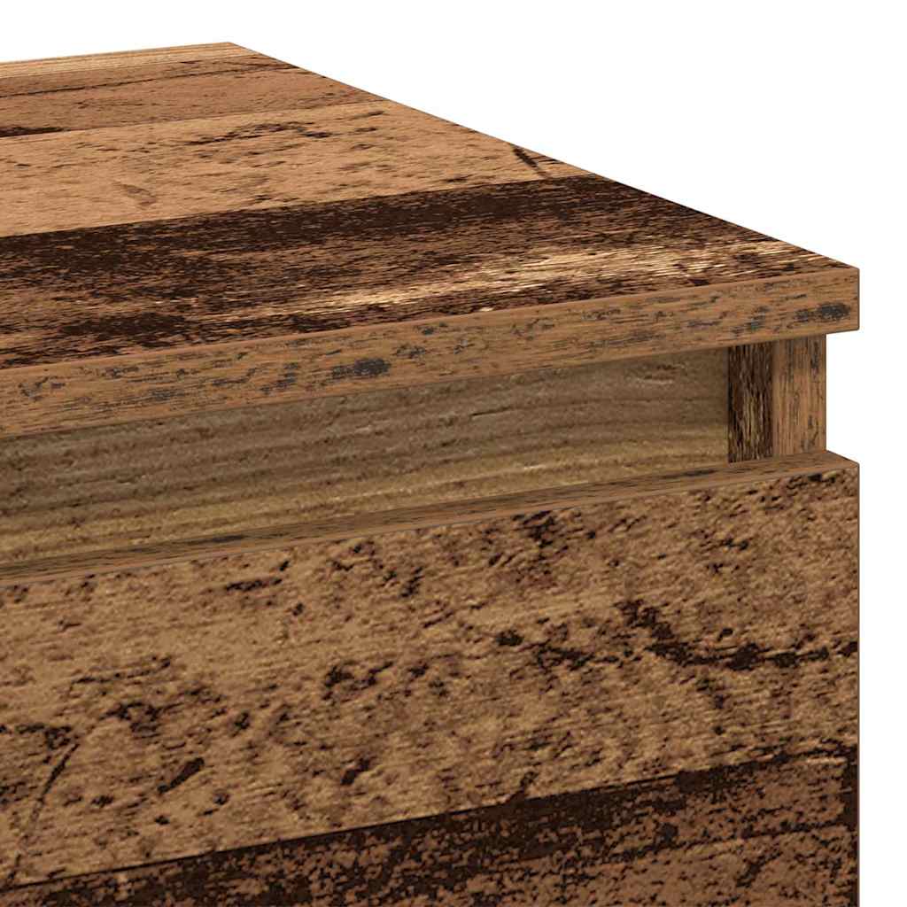 Cabinet de chevet avec tiroir 2 pcs Bois ancien 40 x 35 x 50 cm - XIOS