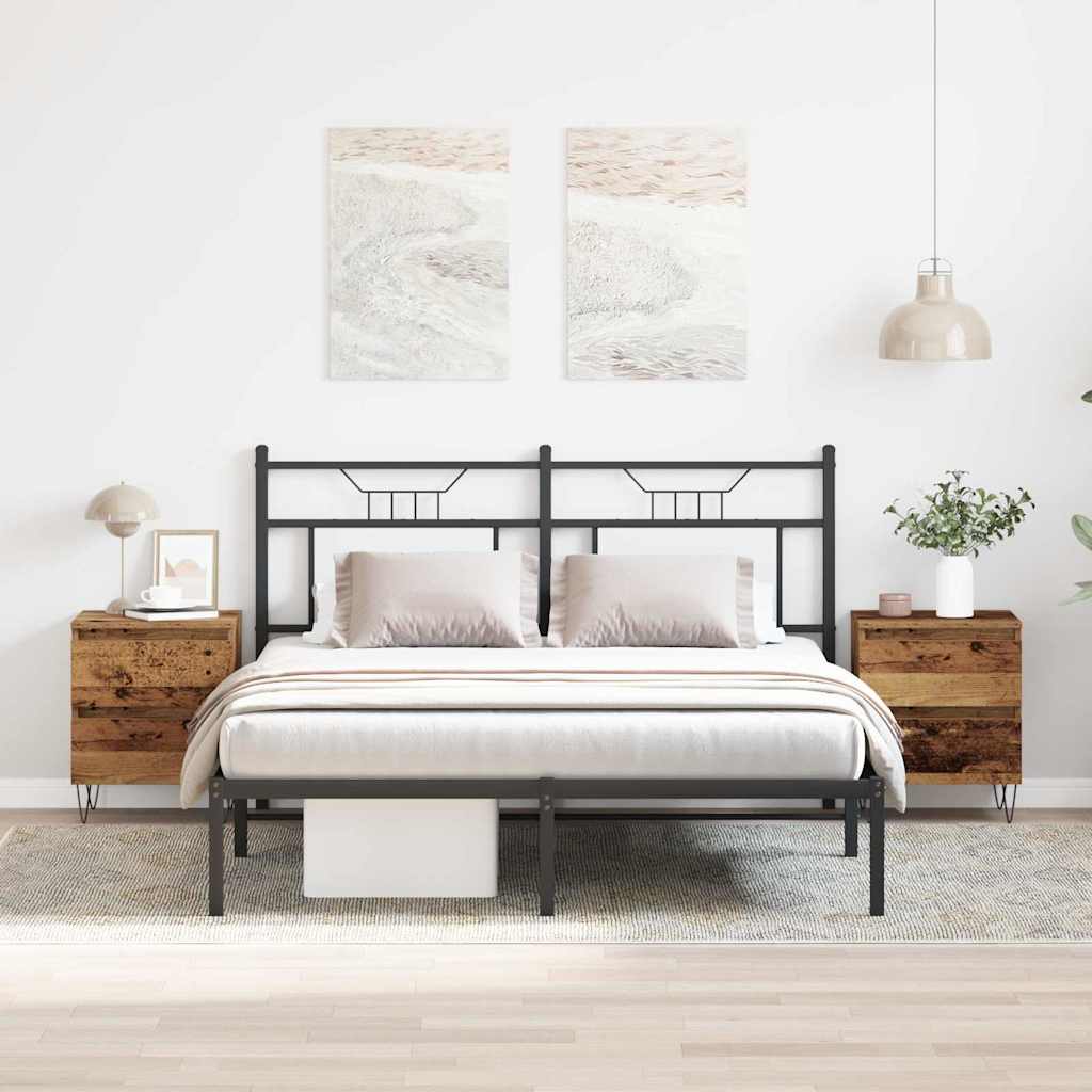 Cabinet de chevet avec tiroir 2 pcs Bois ancien 40 x 35 x 50 cm - XIOS