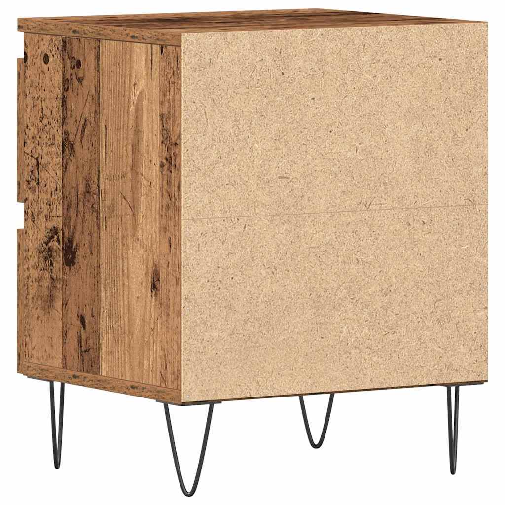 Cabinet de chevet avec tiroir 2 pcs Bois ancien 40 x 35 x 50 cm - XIOS