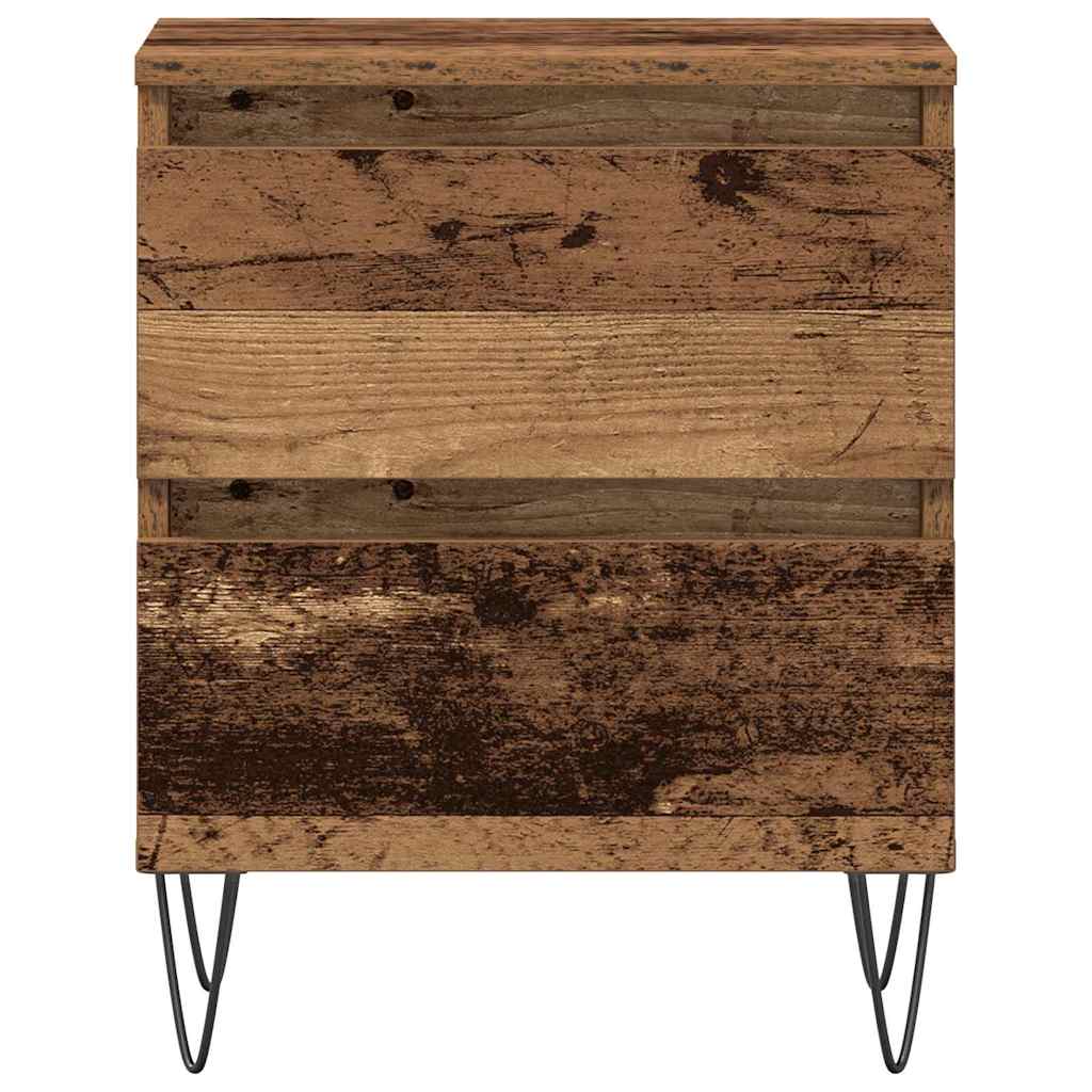 Cabinet de chevet avec tiroir 2 pcs Bois ancien 40 x 35 x 50 cm - XIOS