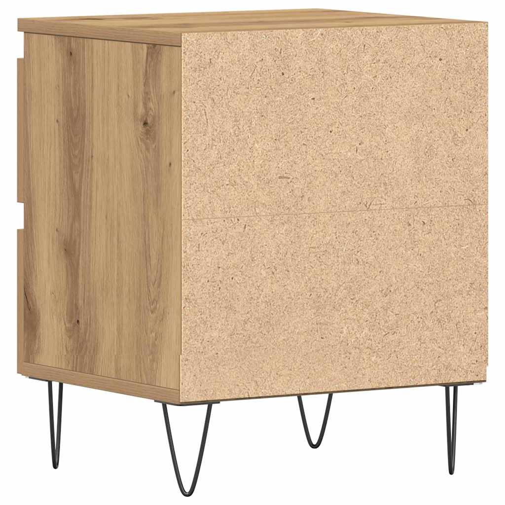 Cabinet de chevet 2 pcs chêne artisanal 40 x 35 x 50 cm - XIOS