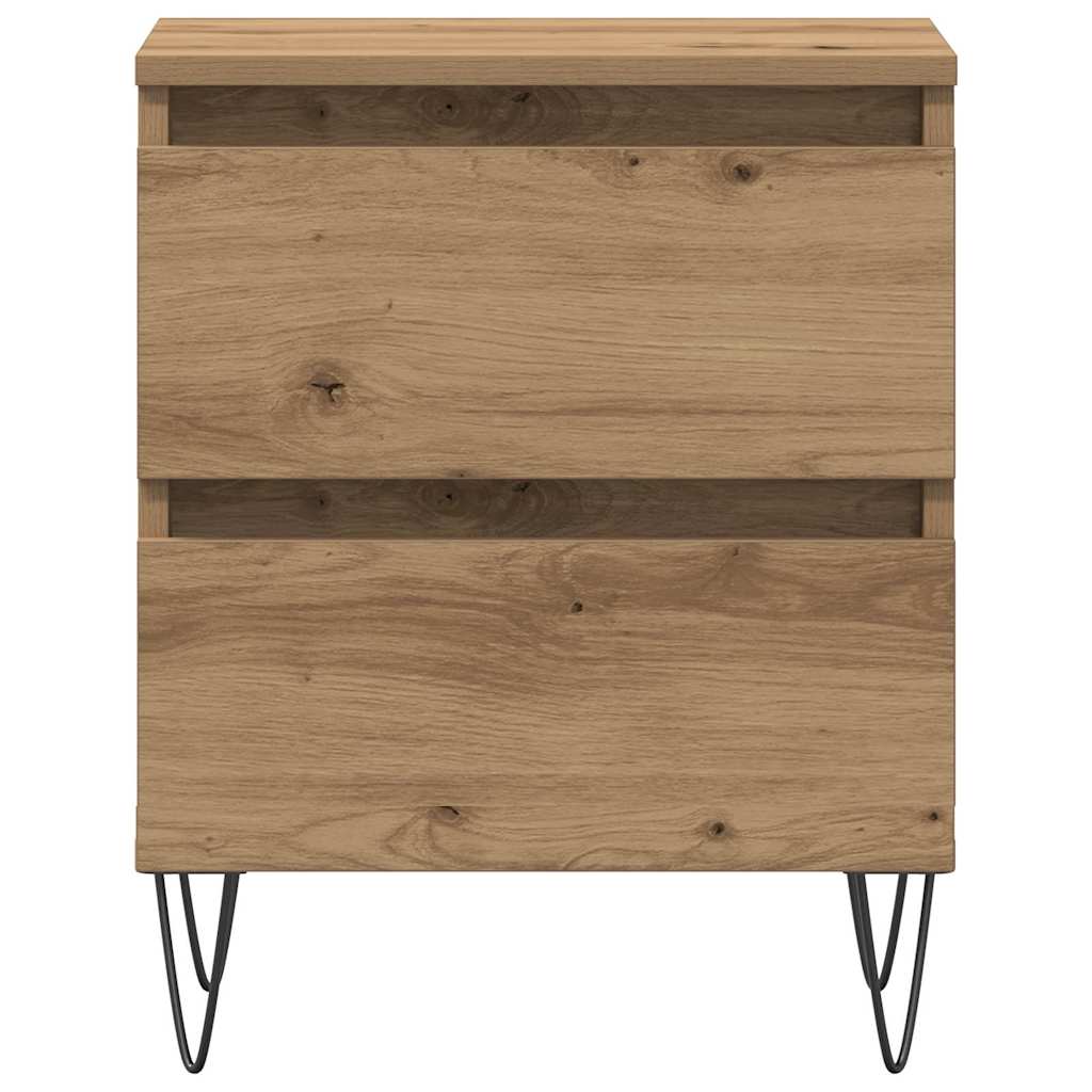 Cabinet de chevet 2 pcs chêne artisanal 40 x 35 x 50 cm - XIOS