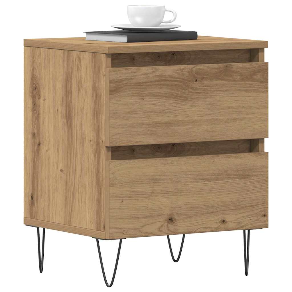 Cabinet de chevet 2 pcs chêne artisanal 40 x 35 x 50 cm - XIOS