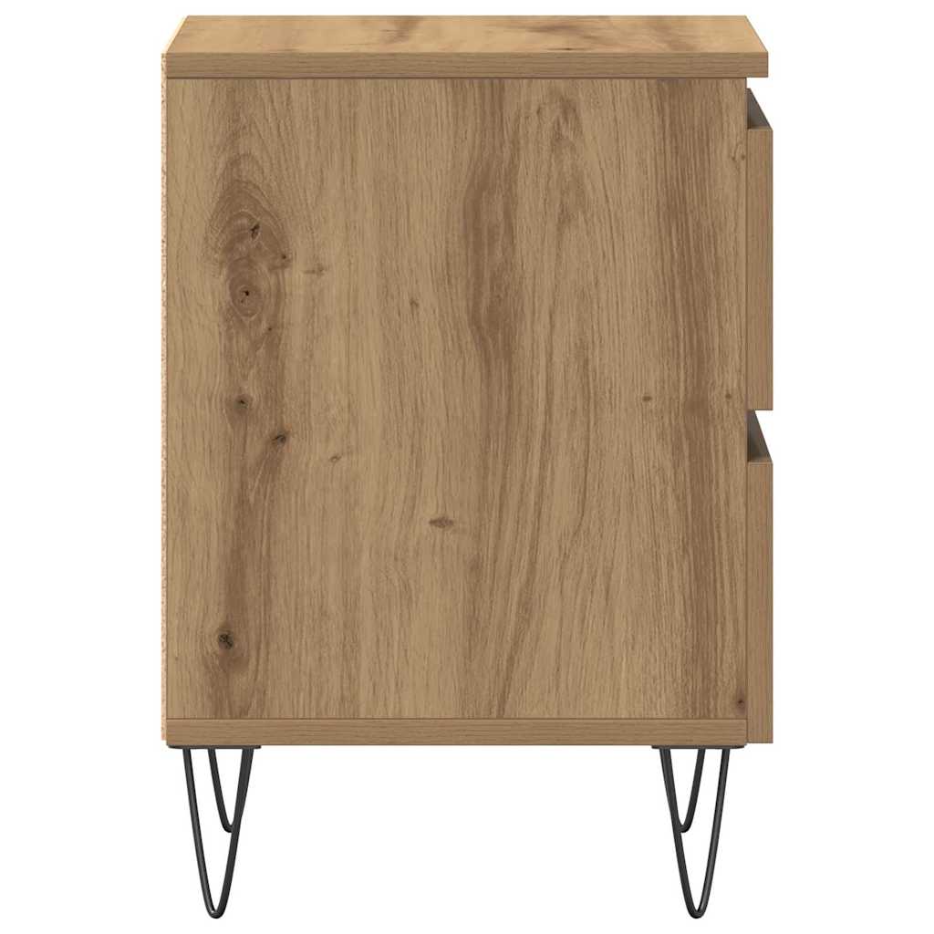 Cabinet de chevet 2 pcs chêne artisanal 40 x 35 x 50 cm - XIOS