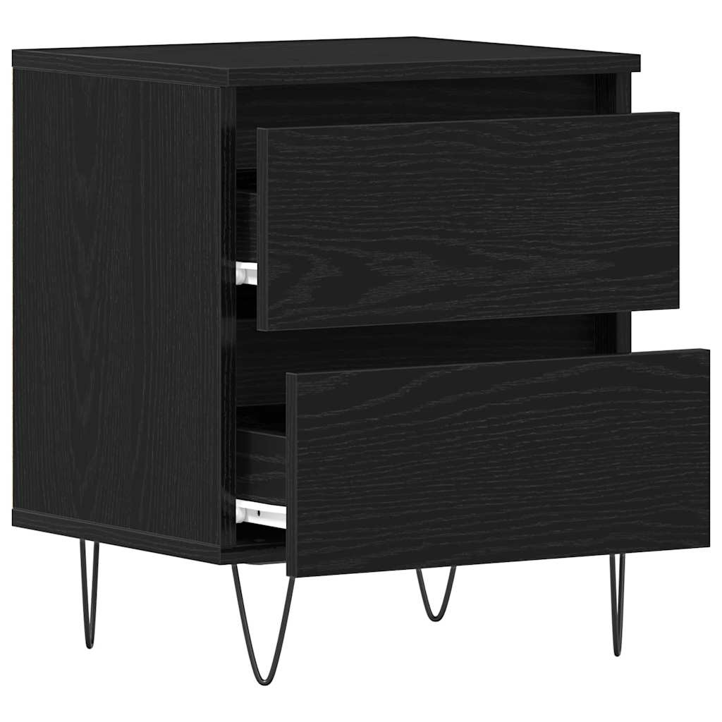 Cabinet de chevet avec tiroir 2 pcs Chêne noir 40 x 35 x 50 cm - XIOS