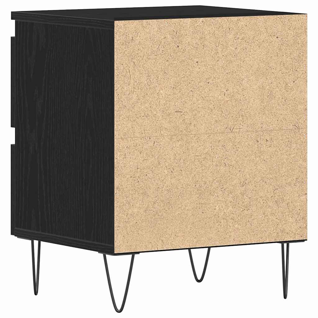 Cabinet de chevet avec tiroir 2 pcs Chêne noir 40 x 35 x 50 cm - XIOS