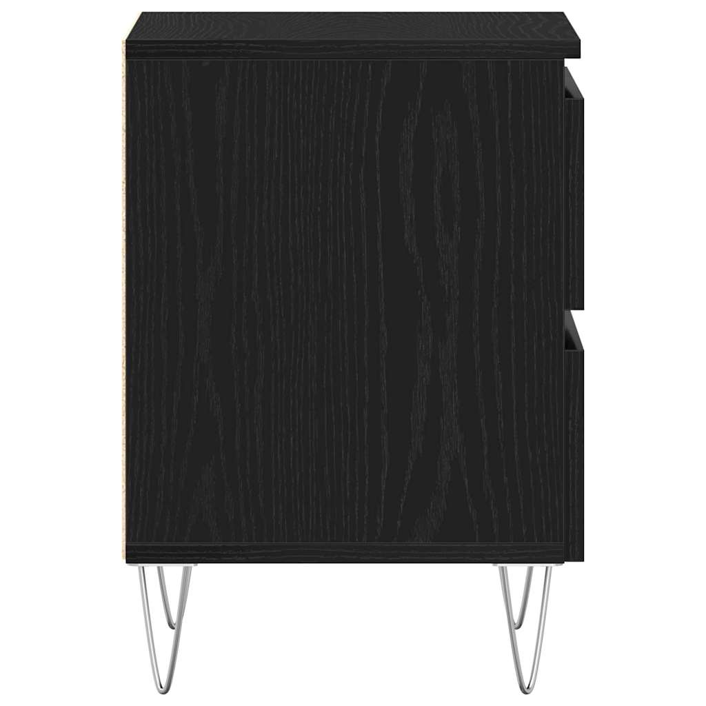 Cabinet de chevet avec tiroir 2 pcs Chêne noir 40 x 35 x 50 cm - XIOS