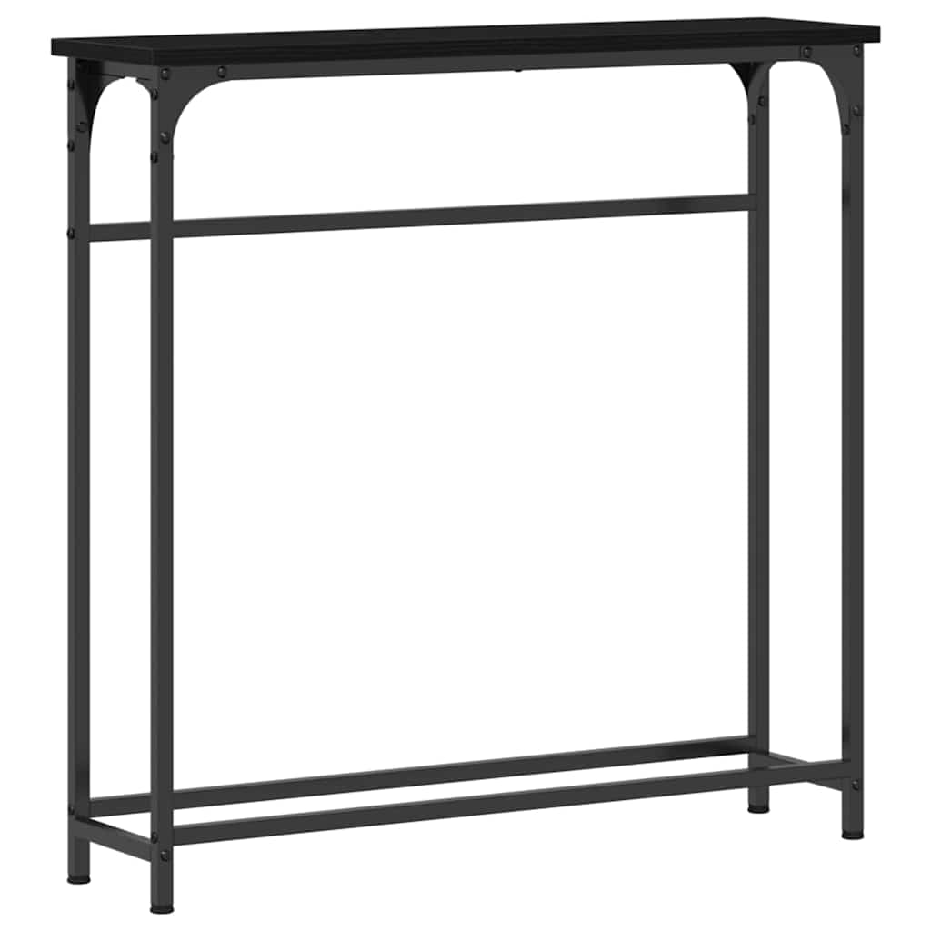 Table Console avec étagère Chêne noir 75 x 19,5 x 75 cm - XIOS