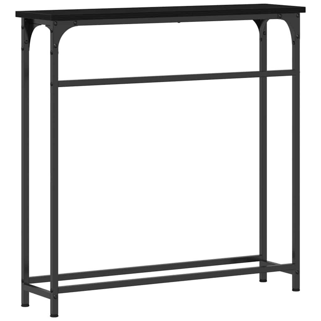 Table Console avec étagère Chêne noir 75 x 19,5 x 75 cm - XIOS