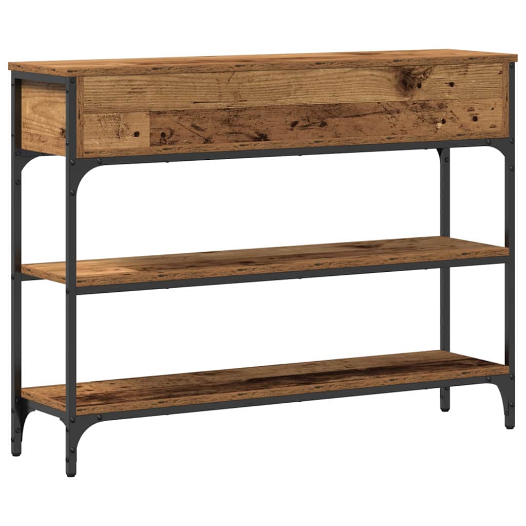 Table Console avec tiroir Bois ancien 100 x 25 x 75 cm - XIOS