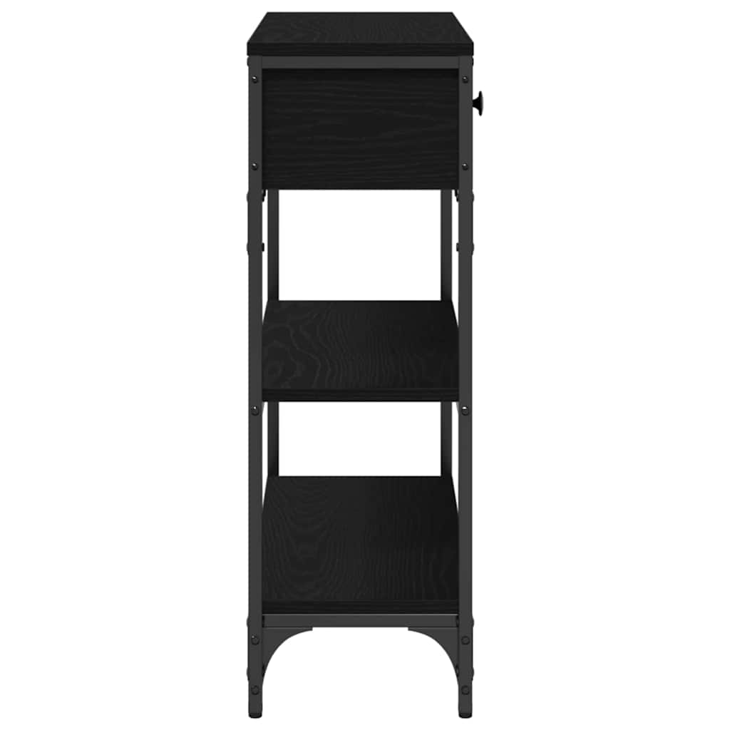 Table Console avec tiroir Chêne noir 72,5 x 25 x 75 cm - XIOS