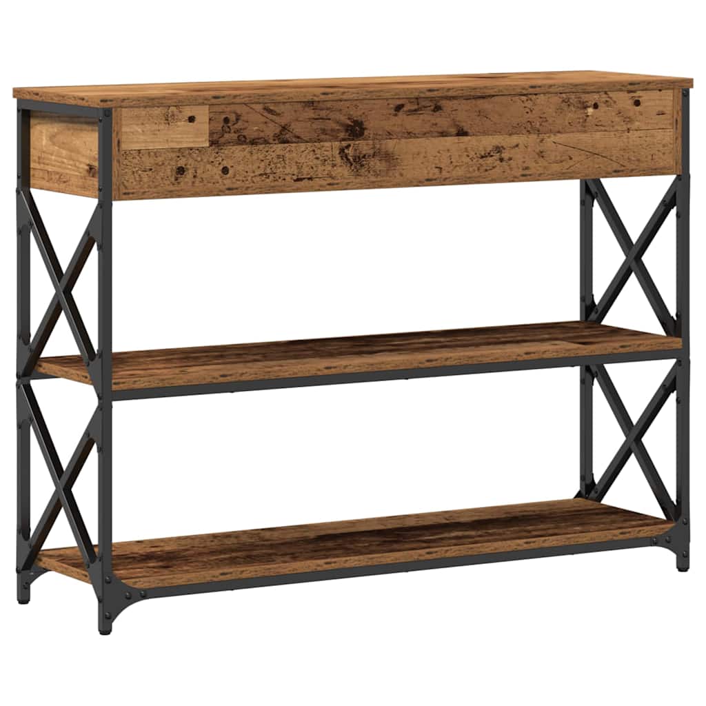 Table Console avec tiroir Bois ancien 100 x 28 x 75 cm - XIOS