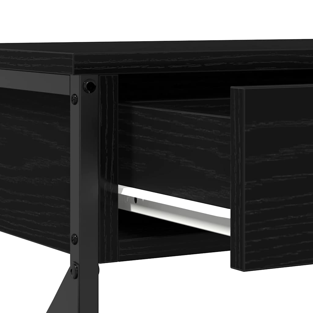 Table Console avec tiroir Chêne noir 100 x 28 x 75 cm - XIOS
