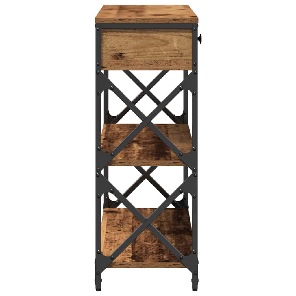 Table Console avec tiroir Bois ancien 75 x 28 x 75 cm - XIOS