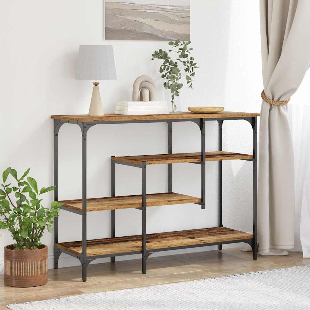 Table Console avec étagère Bois ancien 100 x 35 x 75 cm - XIOS