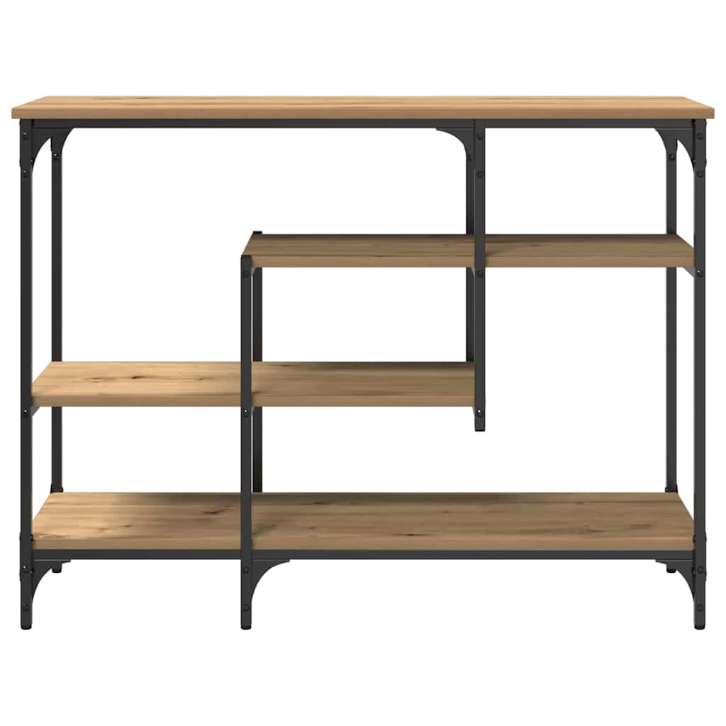 Table Console avec étagère chêne artisanal 100 x 35 x 75 cm - XIOS