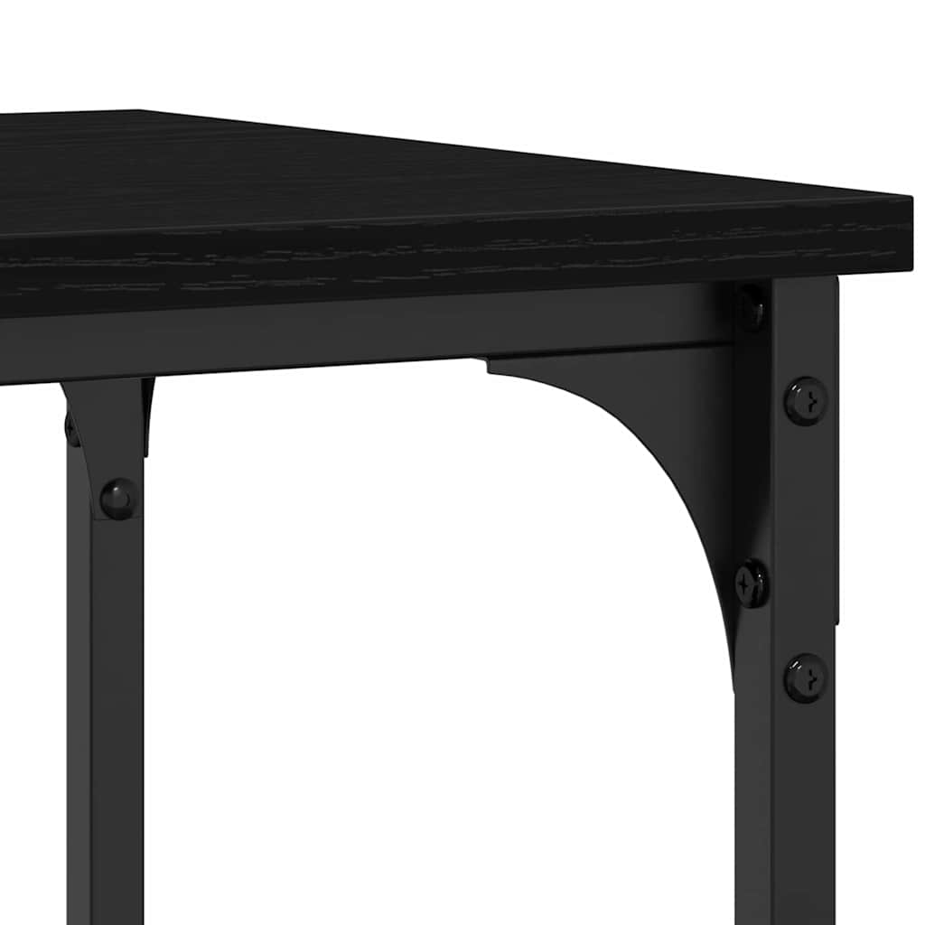 Table Console avec étagère Chêne noir 100 x 35 x 75 cm - XIOS