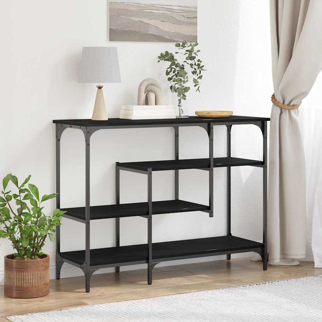 Table Console avec étagère Chêne noir 100 x 35 x 75 cm - XIOS