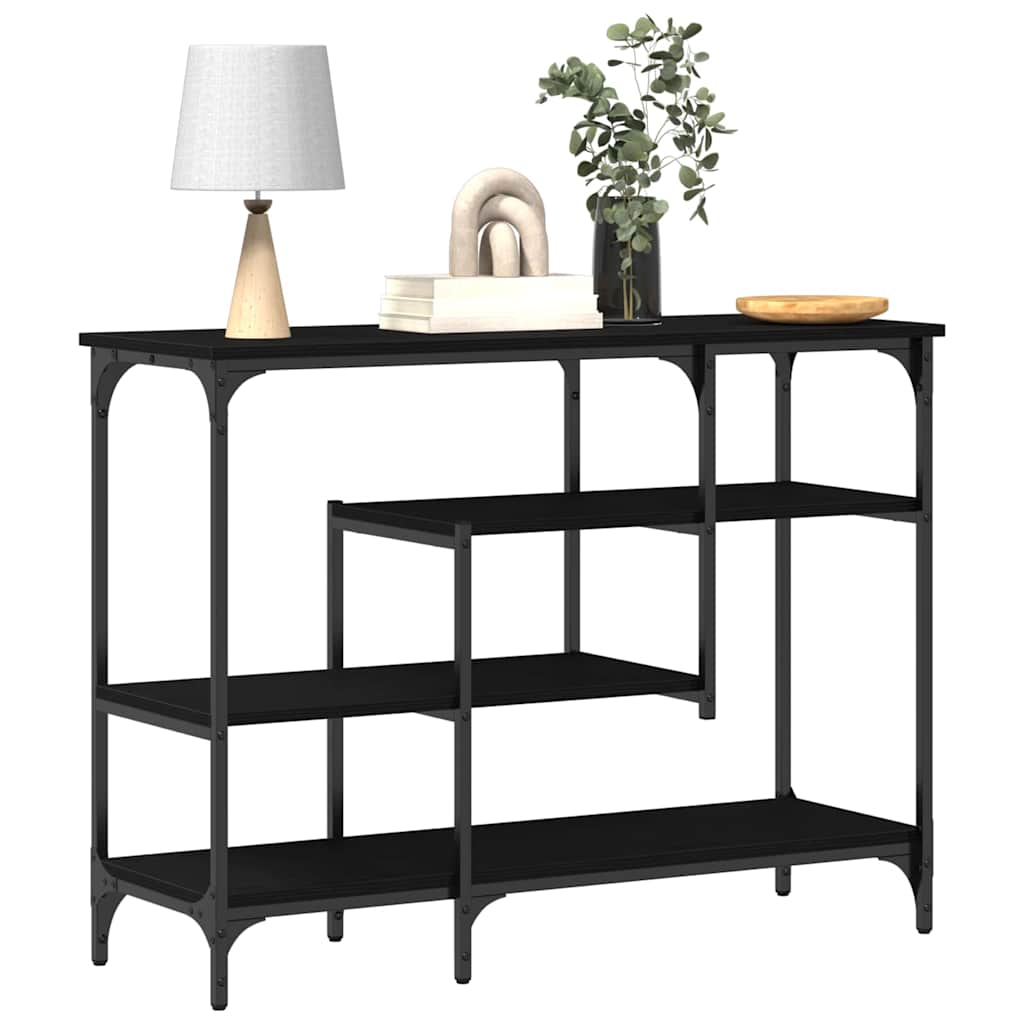 Table Console avec étagère Chêne noir 100 x 35 x 75 cm - XIOS