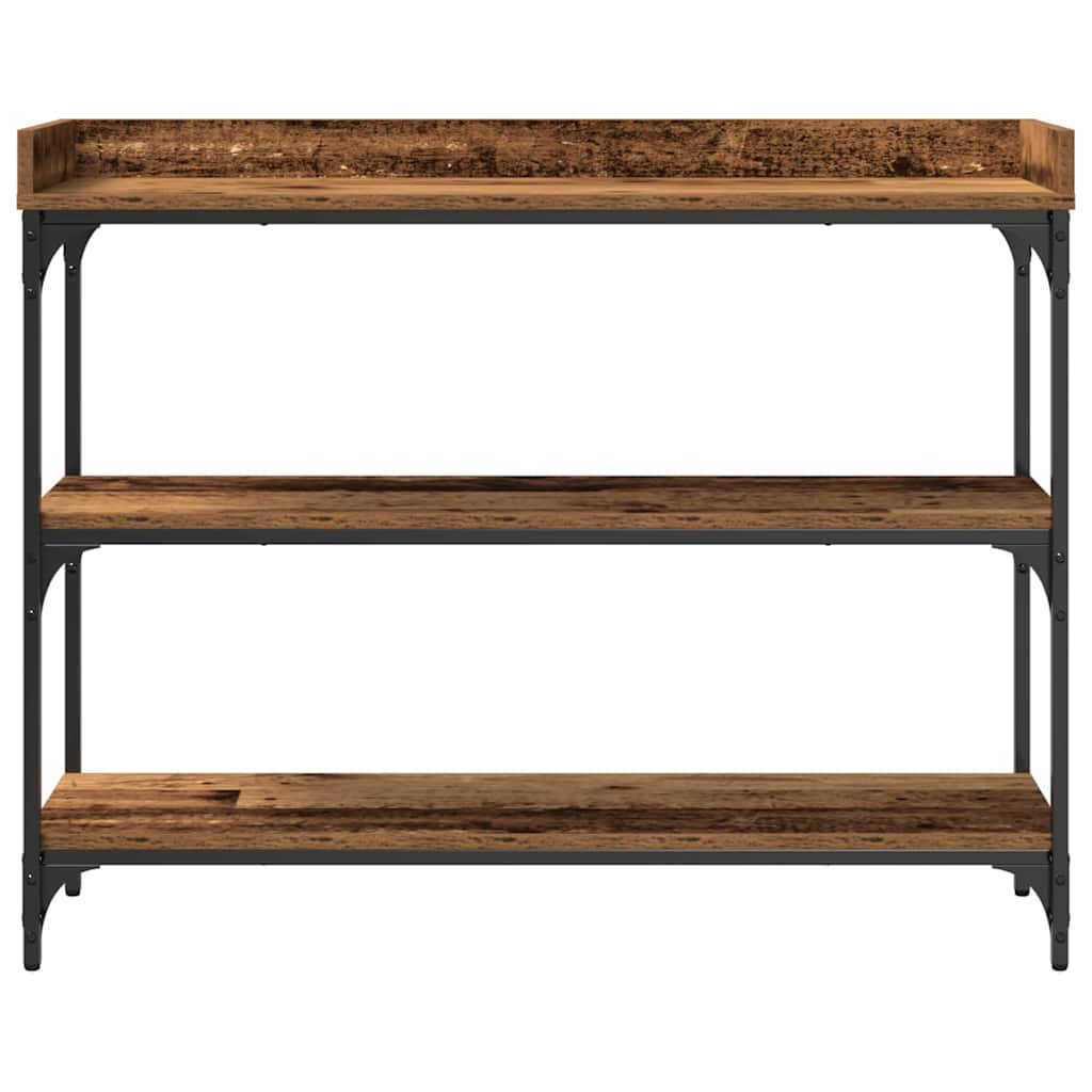 Table Console avec étagère Bois ancien 100 x 30 x 80 cm - XIOS