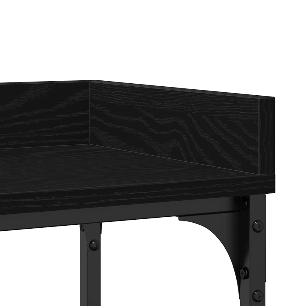 Table Console avec étagère Chêne noir 100 x 30 x 80 cm - XIOS