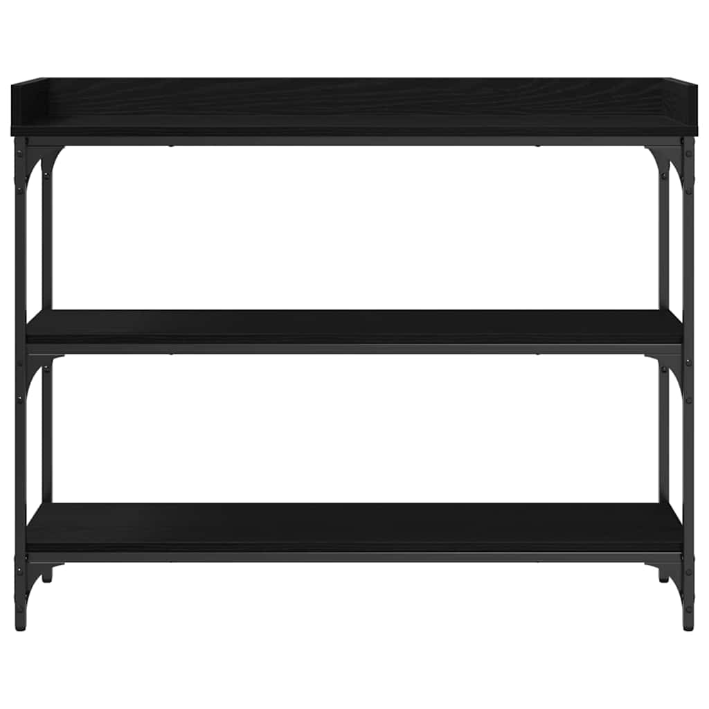 Table Console avec étagère Chêne noir 100 x 30 x 80 cm - XIOS