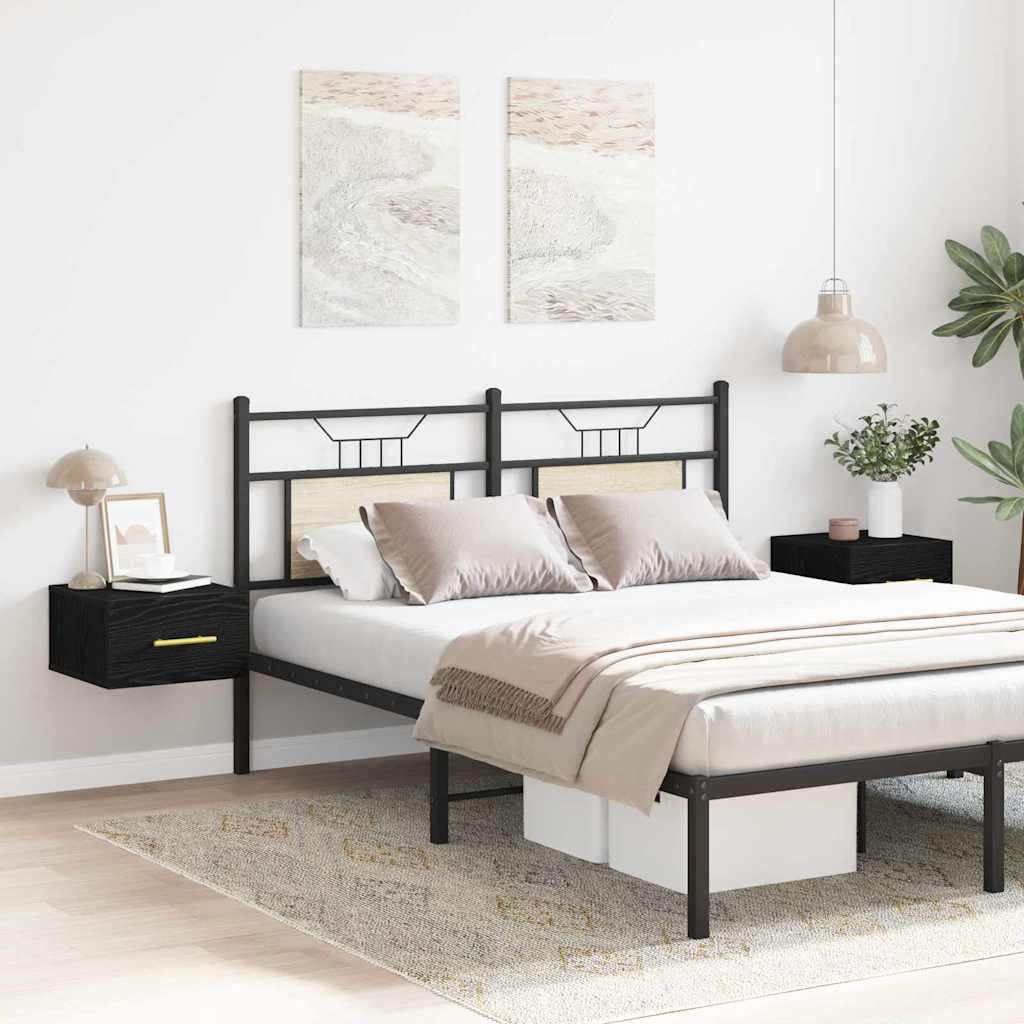 Cabinet de chevet 2 pcs Chêne noir 35 x 35 x 20 cm - XIOS