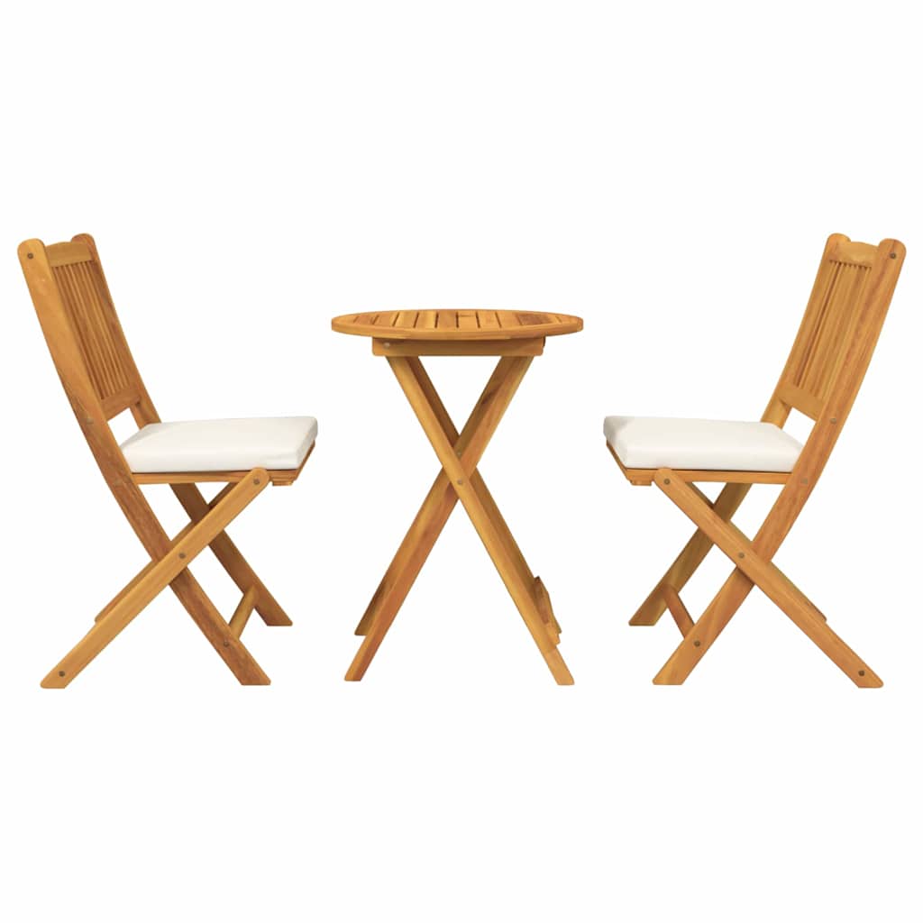 Ensemble bistro de jardin 3 pcs Marron Bois d'Acacia Massif - XIOS