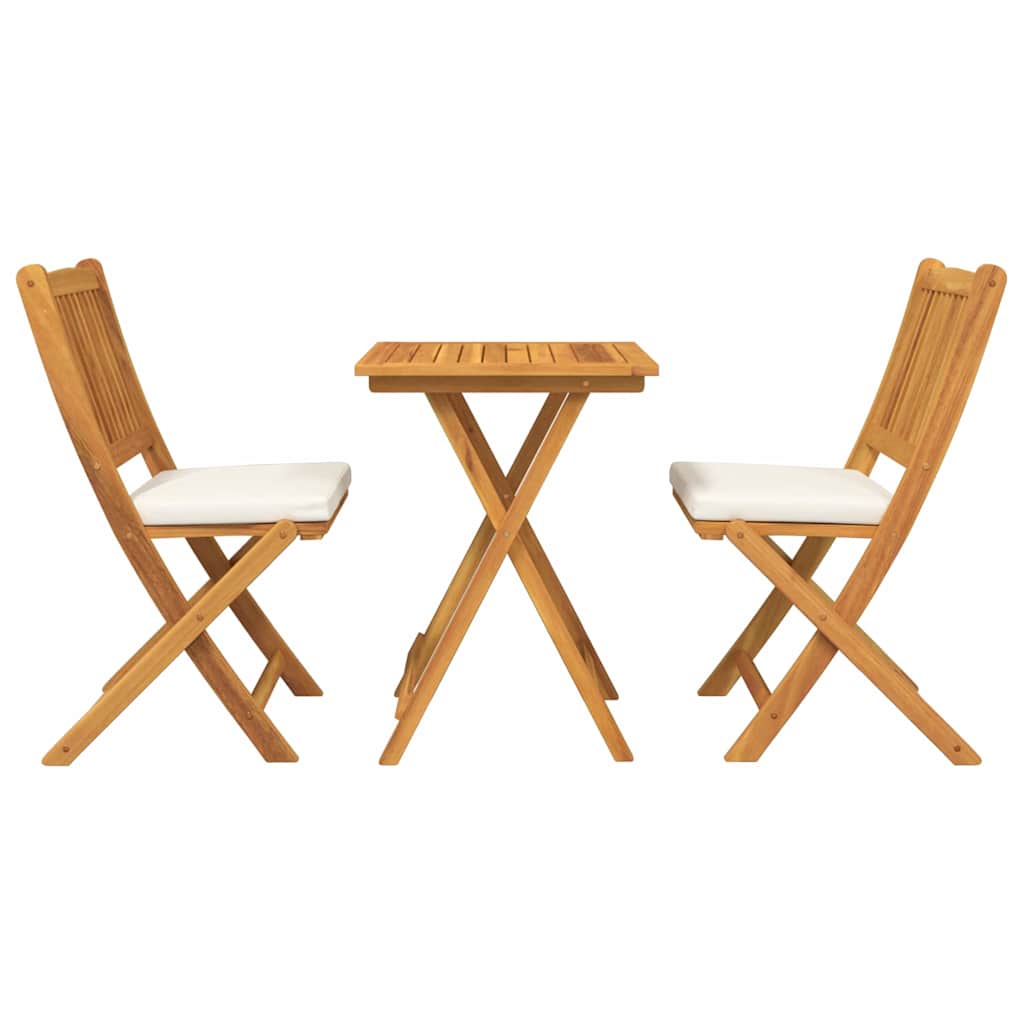 Ensemble bistro de jardin 3 pcs Marron Bois d'Acacia Massif - XIOS
