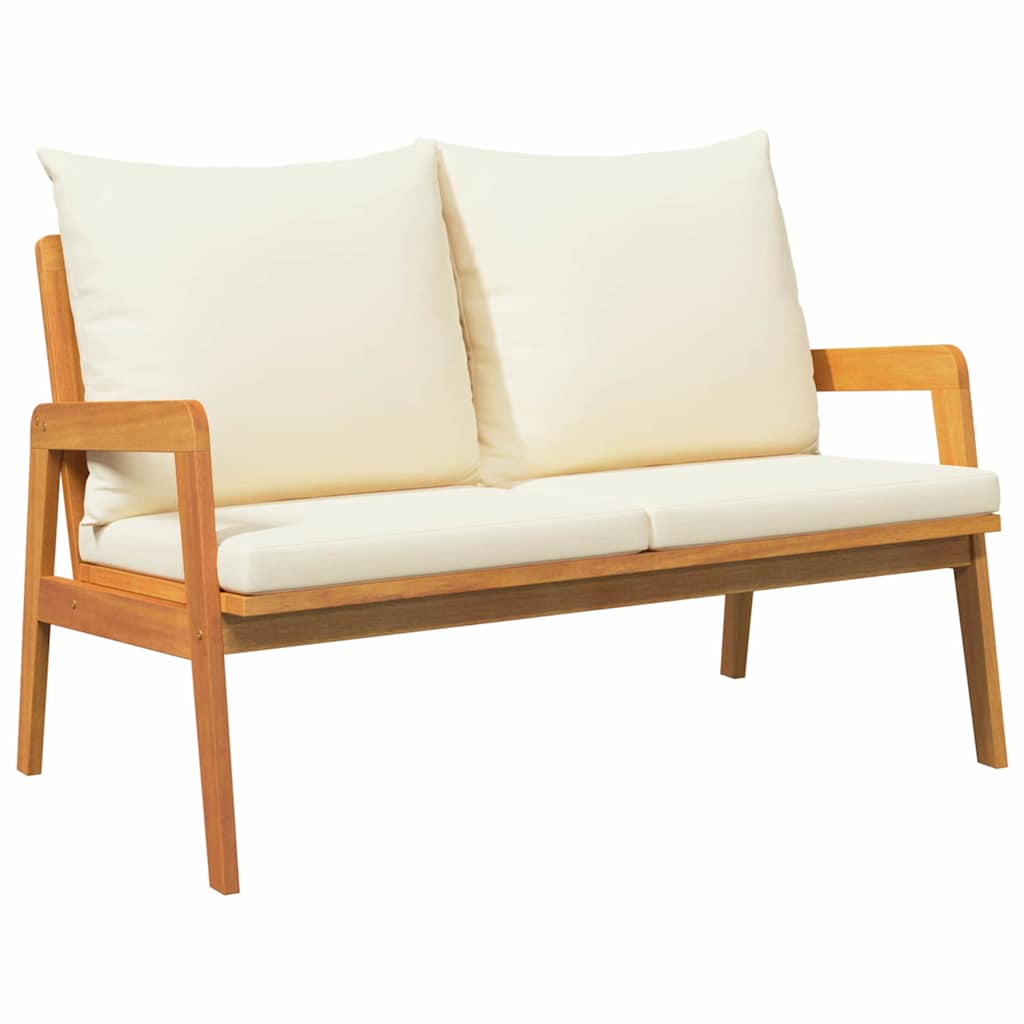 Ensemble bistrot avec coussin 3 pcs Marron Bois d'Acacia Massif