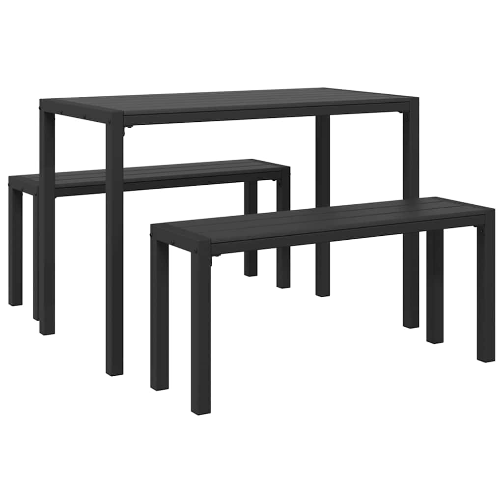 Ensemble de salle à manger pour jardin 3 pcs Anthracite Acier - XIOS