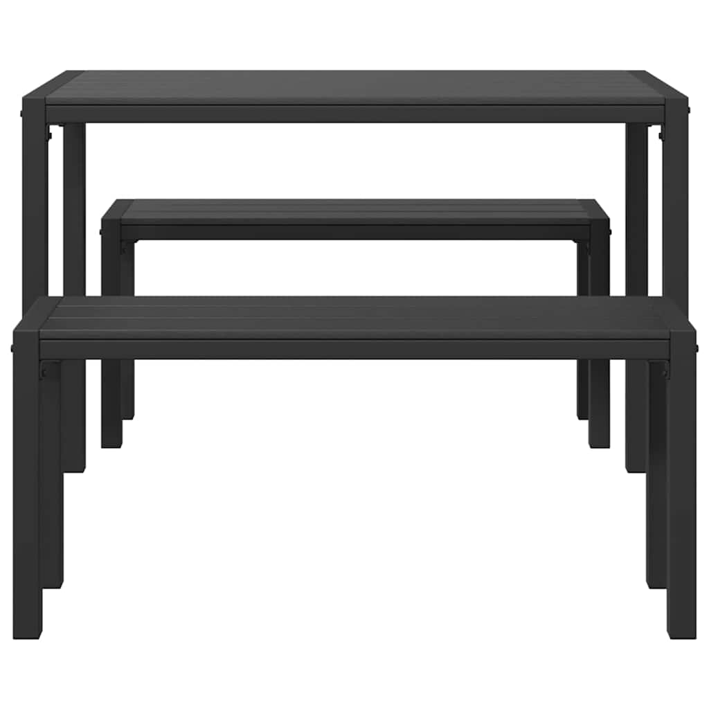 Ensemble de salle à manger pour jardin 3 pcs Anthracite Acier - XIOS