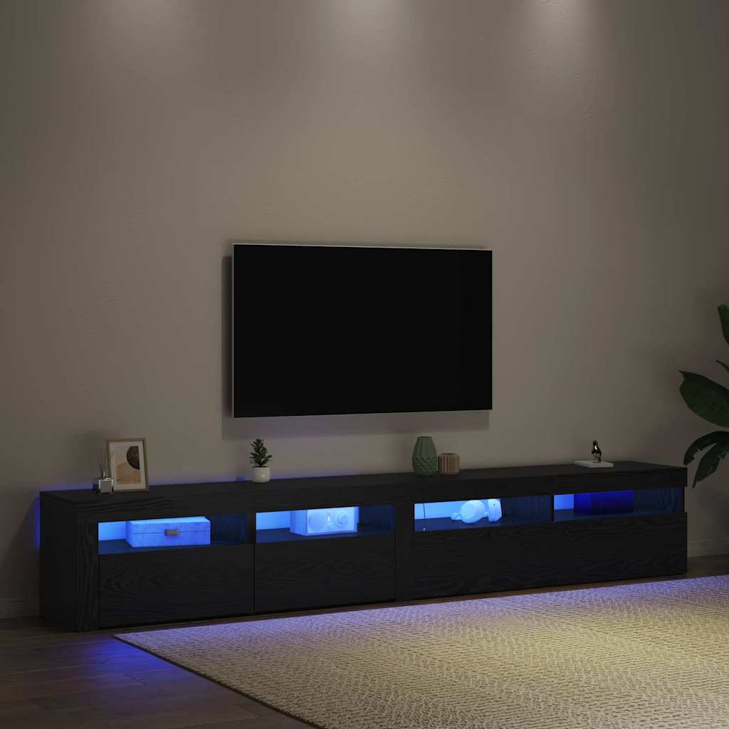 Meuble TV 2 pcs Chêne noir 240 x 35 x 40 cm Bois d'ingénierie - XIOS