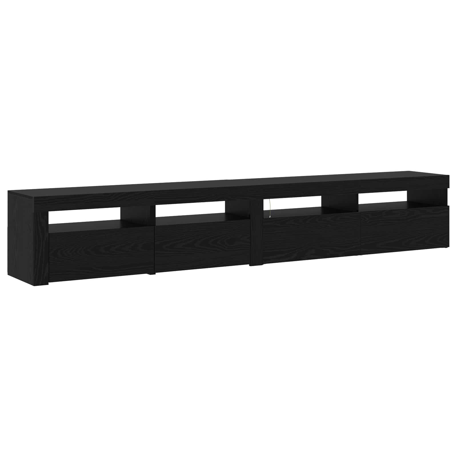 Meuble TV 2 pc Chêne noir Bois d'ingénierie