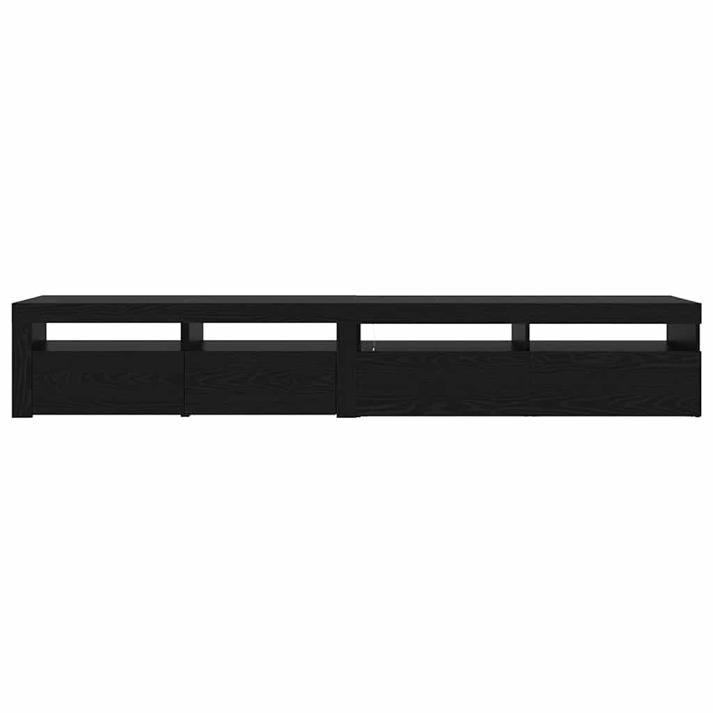 Meuble TV 2 pc Chêne noir Bois d'ingénierie