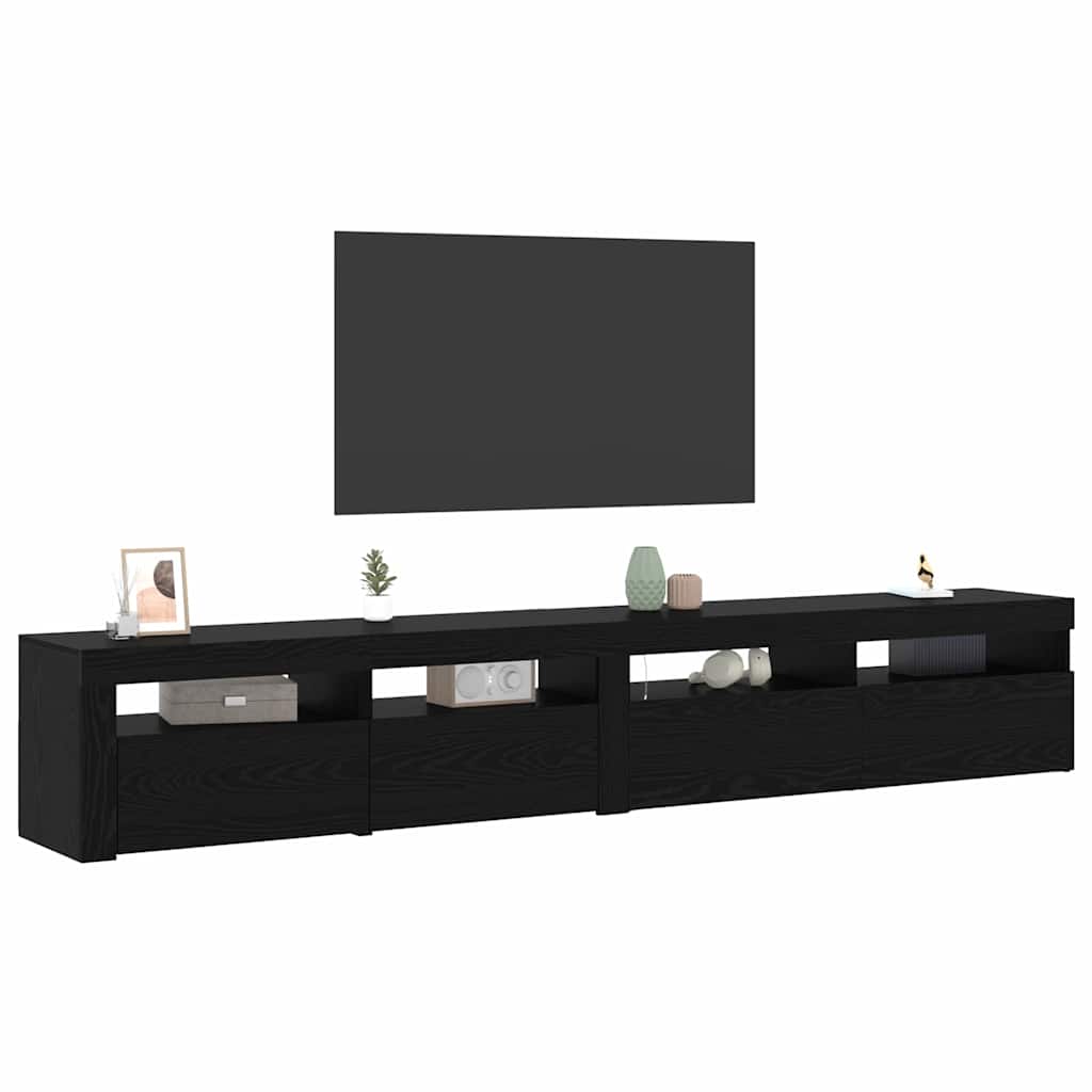 Meuble TV 2 pcs Chêne noir 240 x 35 x 40 cm Bois d'ingénierie - XIOS