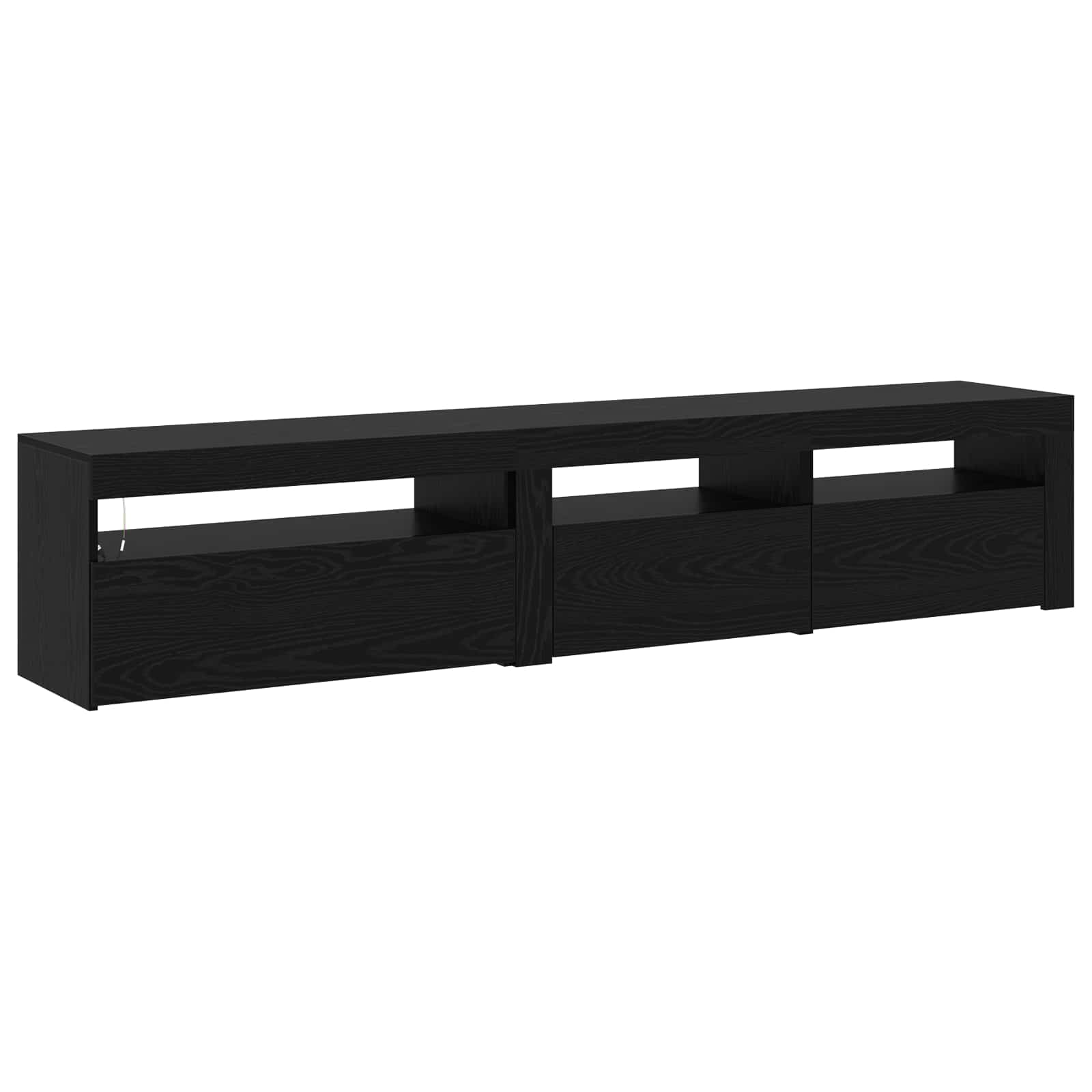Meuble TV 2 pcs Chêne noir 195 x 35 x 40 cm Bois d'ingénierie - XIOS