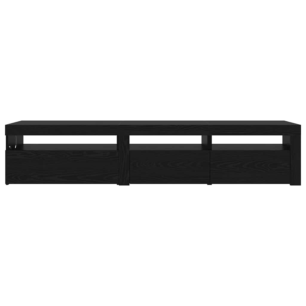Meuble TV 2 pcs Chêne noir 195 x 35 x 40 cm Bois d'ingénierie - XIOS