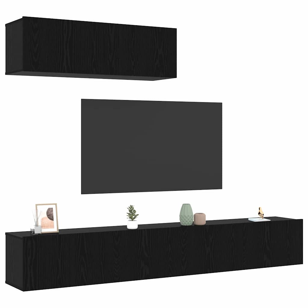 Ensemble meuble TV 3 pcs Chêne noir Bois d'ingénierie - XIOS