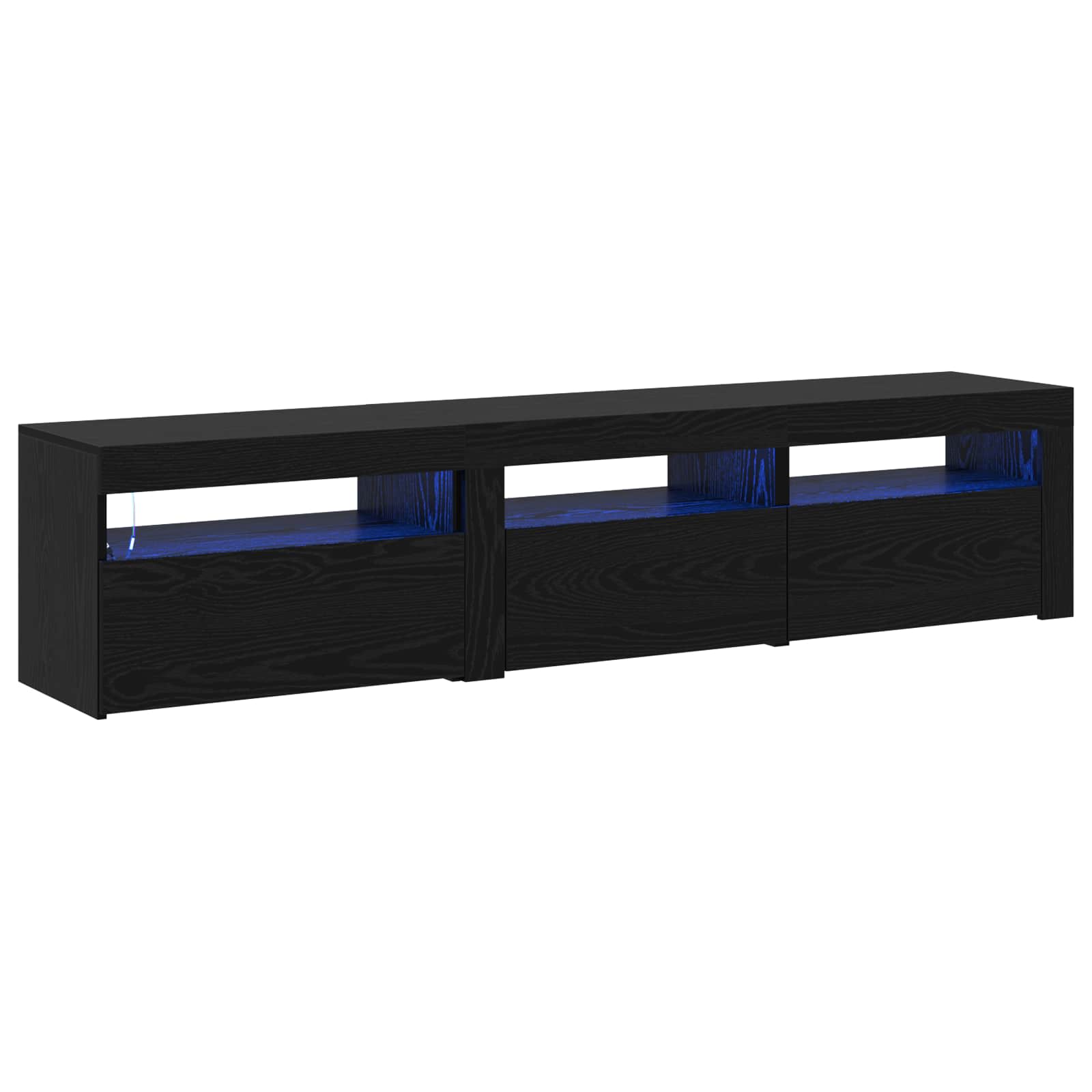 Meuble TV 2 pcs Chêne noir 180 x 35 x 40 cm Bois d'ingénierie - XIOS