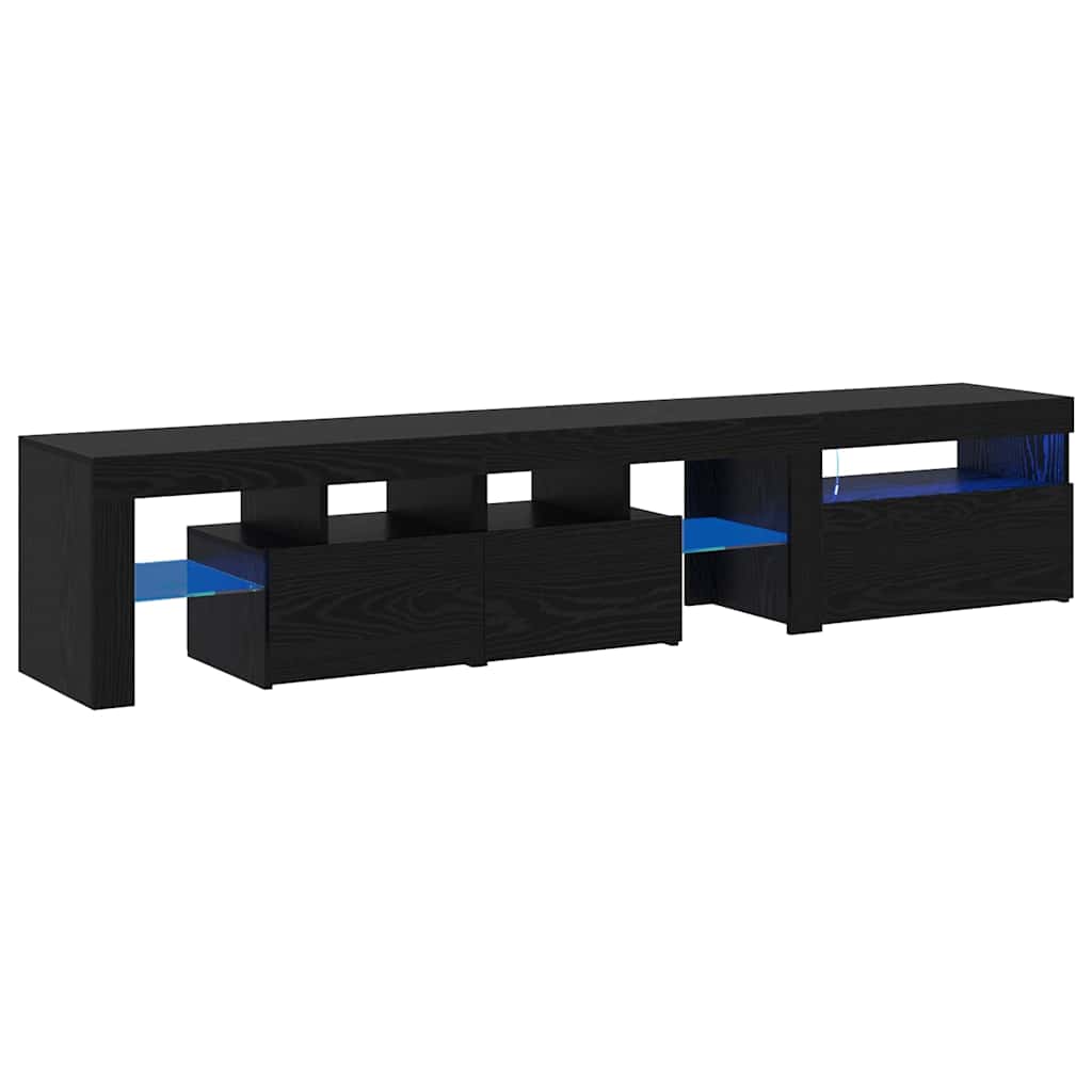 Meubles TV avec Lumières LED 2 pcs Chêne noir Large - XIOS