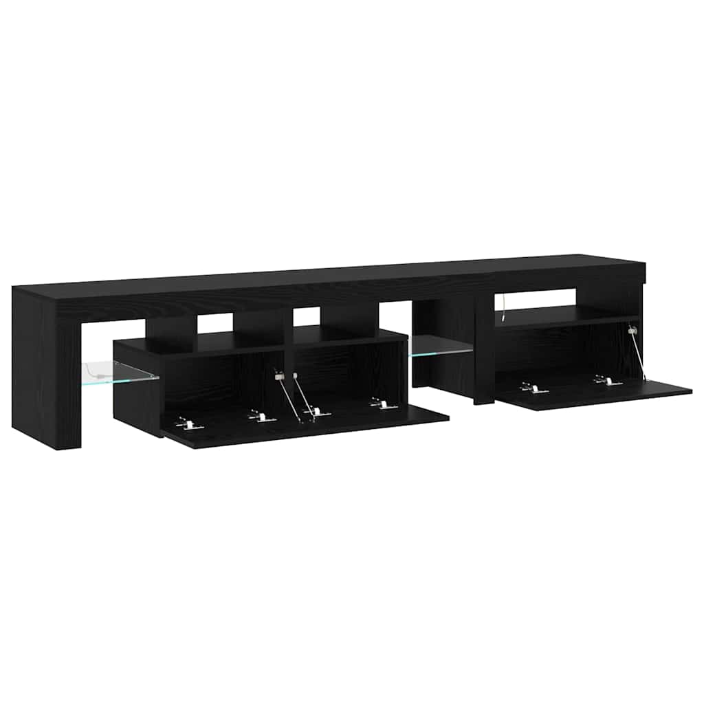 Meubles TV avec Lumières LED 2 pcs Chêne noir Large - XIOS