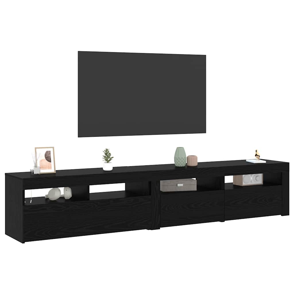 Meuble TV 2 pcs Chêne noir 210 x 35 x 40 cm Bois d'ingénierie - XIOS