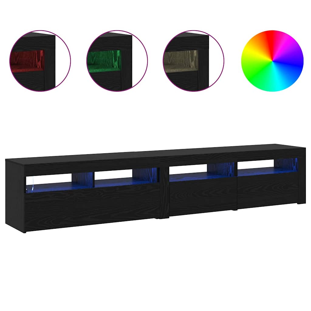 Meubles TV 2 pcs Chêne noir 210 x 35 x 40 cm Bois d'ingénierie - XIOS